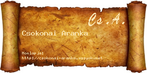 Csokonai Aranka névjegykártya